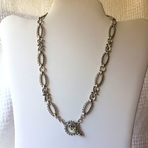 Barbara Bixby 18K Yellow Gold And Sterling Silver Bold Link Toggle Necklace 18”